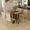 thumbnail image 2 of HOMCOM Foldable Dining Table, Rolling Kitchen Table with Drawers, Cabinet, 2 of 10