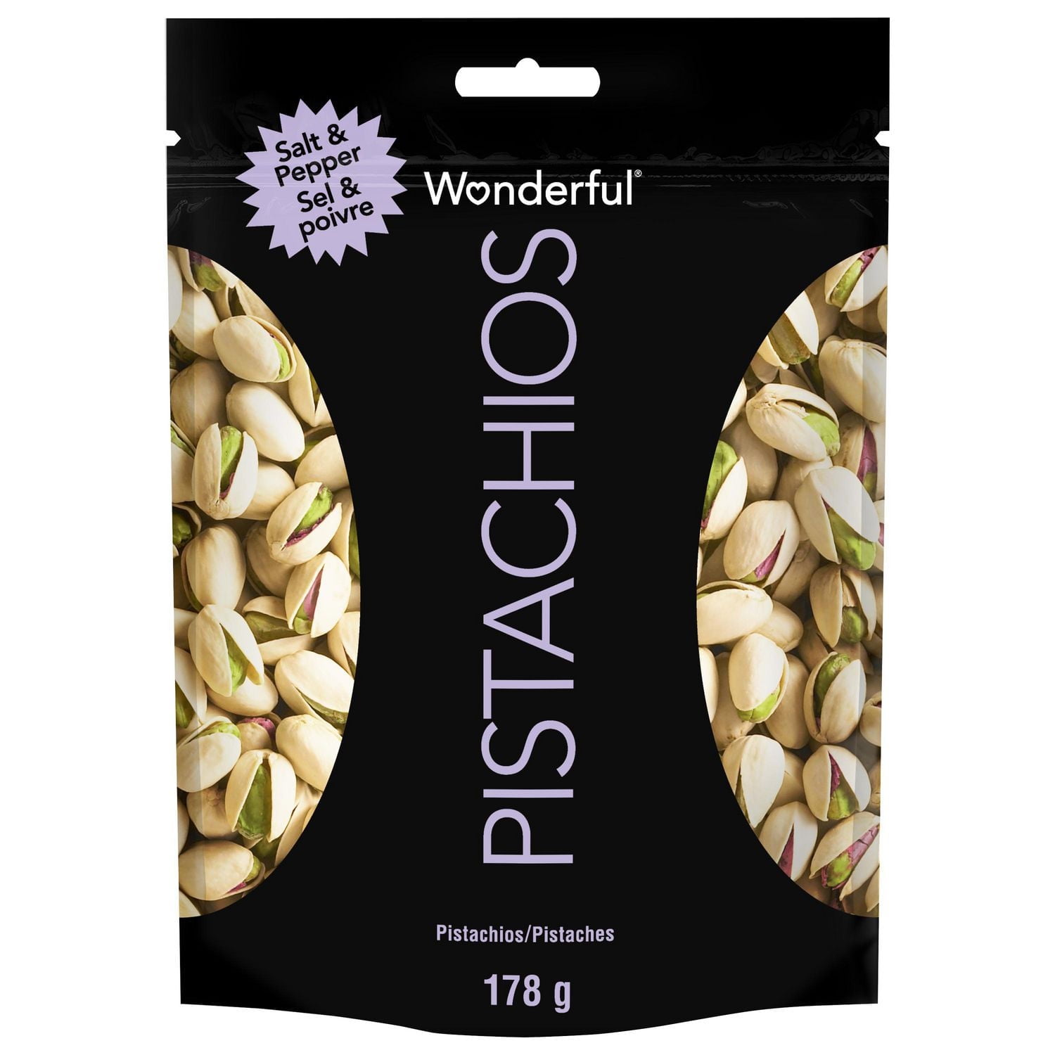 Wonderful Pistachios In-Shell Salt & Pepper Nuts, 178g Resealable