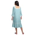 thumbnail image 3 of Moomaya Robe de Nuit en Coton à Manches Longues à Encolure Carrée Imprimée pour Femmes, 3 of 6