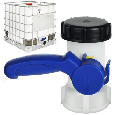 Adaptateur Universel pour Réservoir d'Eau IBC, Valve de Contrôle de Sortie pour Solutions Chimiques, Solutions à Base d'Acide, Solvants Organiques, Valve à Rabat 62mm DN40 pour Baril de Pluie, Robinet de Vidange pour Réservoir d'Eau