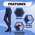 thumbnail image 4 of ORUYROP Women's Solid Colored Opaque Microfiber Footed Tights, 4 of 7