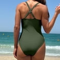 thumbnail image 4 of Weiqiqre Womens One Piece Swimsuits Bathing Suits One Shoulder Swimsuits Slimming Mesh Swimwear, 4 of 5