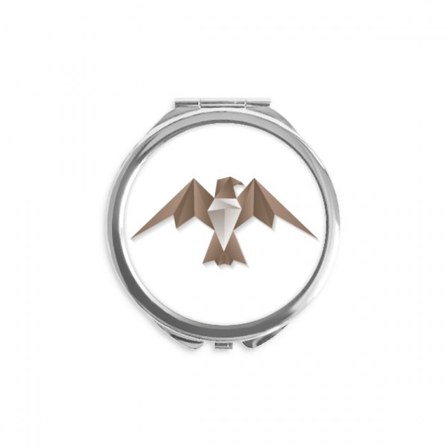 Aigle Géométrique Origa Modèle Main Miroir Compact Rond Portable Poche Verre