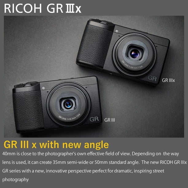 Ricoh GR IIIx Digital Compact Camera | 24MP APS-C Sensor | 26.1mm