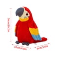 thumbnail image 2 of Talking Parrot Toy with Recording Function for Kids Indoor Outdoor Safe Cuddly Companion Great Idea, 2 of 7