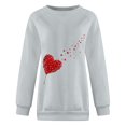 thumbnail image 5 of Aboser Chandail à Cœurs de la Saint-Valentin pour Femmes, Chandails Mignons de la Saint-Valentin pour Femmes, Hauts à Manches Longues à Enfiler, Chandails Décontractés à Col Rond, Chandail de la Saint-Valentin, 5 of 5