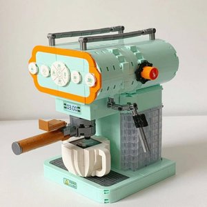 Building Block Set Micro Mini Blocks Coffee Machine Building Set With Creative Toys 928 Piece Mini Bricks Toy Holiday Christmas Birthday Gifts For Adults Kids，Two-position coffee machine