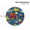 thumbnail image 2 of Vsdgher Vehicles Cartoon with Funny Drivers Print Leather Coasters for Drinks, Durable Drink Coasters 4 Set for Tabletop Protection, Luxurious Home Décor and Housewarming Gift-Round Shape, 2 of 6