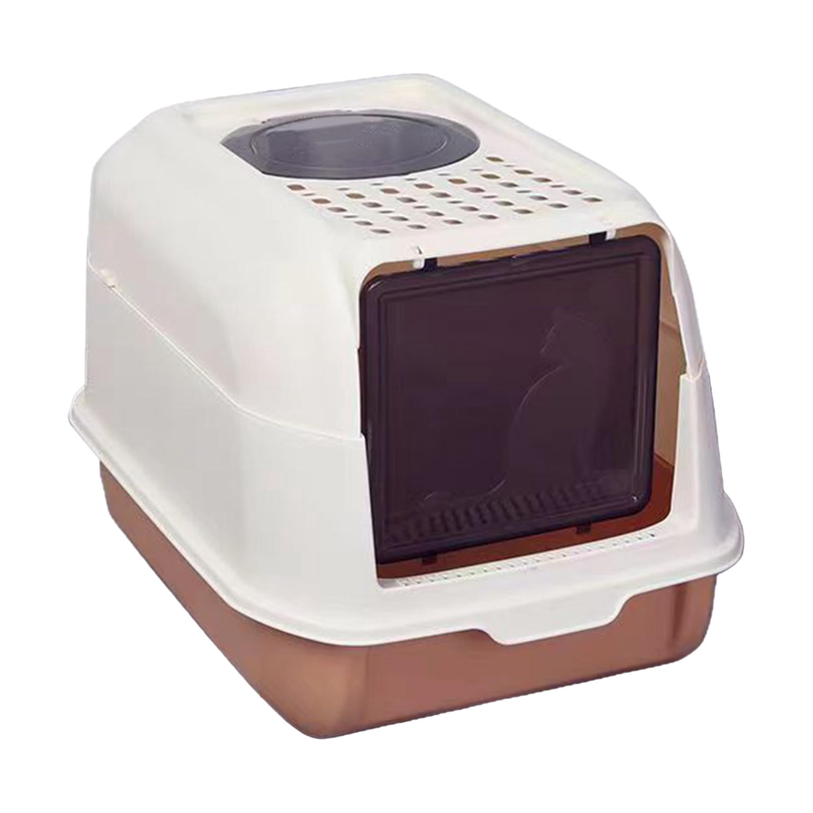 Milaget Enclosed Cat Litter Box Kitten Litter box Litter Tray Foldable Large Detachable Orange