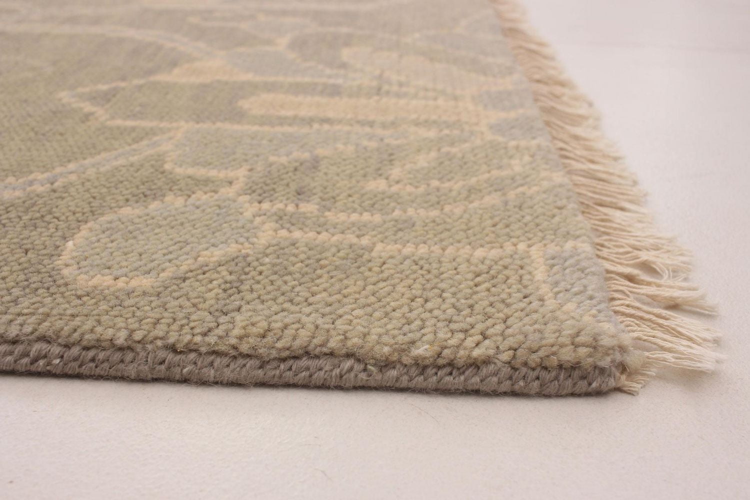 ECARPETGALLERY Tapis Noué à la Main pour Salon, Salle à Manger et Chambre à Coucher Transitionnel Collection Oushak Prestige 5'1" x 8'0" en Gris