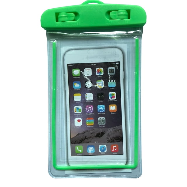 Transemion Étanche Sac Housse Étanche pour Téléphone Portable Vert 1Set