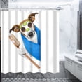 thumbnail image 2 of Fabric Shower Curtains for Bathroom Printed Shower Curtain Polyester and Mildew-Proof Bathroom and Mildew-Proof Partition Curtain 150X180Cm Shower Curtain for Shower Stall, 2 of 3