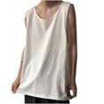thumbnail image 3 of Tank Top for Men, Mens Summer Solid Fitness Sports Round Neck Large Tank Top, 3 of 3