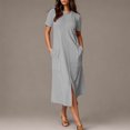 thumbnail image 2 of Womens Summer Dress Gradient Sleeveless V-Neck Maxi, 2 of 7