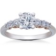 thumbnail image 1 of 1 1/4 ct Diamond Lab Created Vintage Engagement Ring 14K White & Rose Gold, 1 of 2