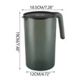 thumbnail image 3 of Plastic Pitcher, 2L Iced Water Jug with Lid and Handle,Shatterproof Heat Resistance Infusion Pitcher for Cold Water,Flavor-Infused Beverage & Iced Tea, 3 of 6