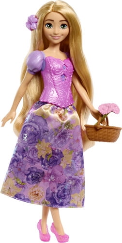 Mattel-Princesses Disney Spin&Reveal-Poupée Raiponce avec surprises