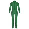 thumbnail image 2 of Jizyo Filles Enfants Justaucorps de Gymnastique Ballet Danse à Manches Longues Combinaison Zentai Pleine Longueur Ballerine Vert 5TG, 2 of 5