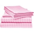 thumbnail image 3 of 400 Thread Count 100% Egyptian Cotton Sleeper Sofa Bed Sheet Set Stripe with 4 -PCS Fitted Straps, 3 of 6