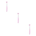 thumbnail image 2 of Transemion Triple Sided Toothbrush Soft And Gentle Protection Plastic Three Head Toothbrush For Cleaning A22 Peach Pink Child 3Set, 2 of 6