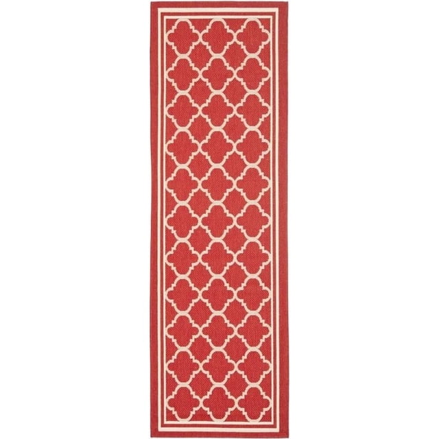 Safavieh Courtyard Tapis Rouge Intérieur Extérieur - Coureur 2 Pieds3 Pouces x 8 Pieds