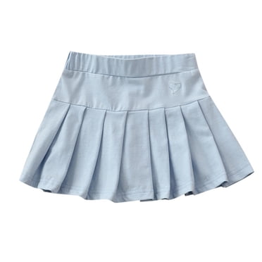 YOUSNH Girls Pleated Skirt School Skirt Mini Skirt Pleated Cheer Skirt Casual Skater Skirt Girls' Skirts Blue 12-14 Years