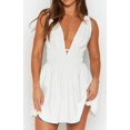 thumbnail image 1 of MesaSe Women Sleeveless V Neck Backless Flower Print Summer Club Party Mini Dress, 1 of 2