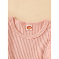 thumbnail image 4 of Kmbangi Bébé Filles 2Pcs Romper Ensemble, Manches Mouche Col Rond Bowknot Fleur Imprimer une Ligne Robe d'Été avec Bandeau pour 0-18M, 4 of 8