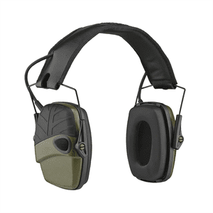 Casques auditifs Impact Éarmuffs électroniques Sports de plein air Casques d'écoute antibruit vert