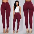 thumbnail image 4 of Women Pants High Waist Slim Pencil Skinny Tummy Control Solid Color Pants, 4 of 4
