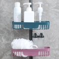 thumbnail image 4 of Oleegame 1PC Shower Soap Dish With Hook Sink Sponge Rack Stand Kitchen Faucet Storage Rack Sponge And Towel Rack Drain Basket Home Kitchen Cleaning Tools Purple, 4 of 4