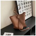thumbnail image 1 of LinYooLi Female Large Capacity Tote Bag Soft Leather Shopping Bag Luxury Classic Design Handbags Ladys Simple Trendy Shoulder Bag, 1 of 6