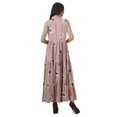 thumbnail image 4 of Moomaya Robe Chemise Longue Femmes Imprimée Sans Manches Robe d'Été Chemise à Boutons, 4 of 4