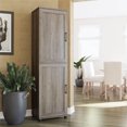 thumbnail image 1 of Systembuild Evolution Dwyer 2 Door Kitchen Pantry Cabinet, Gray Oak, 1 of 8