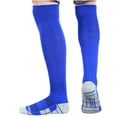 thumbnail image 1 of RXIRUCGD Children's Sports Socks Solid Color Football Socks High Tube Socks Knee High Socks( Blue, Size:M ), 1 of 4