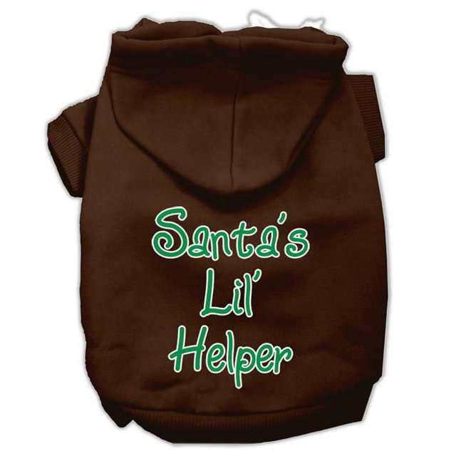 Santa'S Lil' Helper Sérigraphie Hoodies Marron Taille Sm (10)