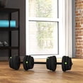 thumbnail image 2 of Soozier Adjustable Barbell & Dumbbells Set with Non-slip Handles, 55LBS, 2 of 10