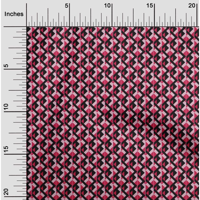 oneOone Cotton Jersey Crimson Red Fabric Chevron Geometric Sewing Craft Projects Fabric Prints By Yard 58 Inch Wide