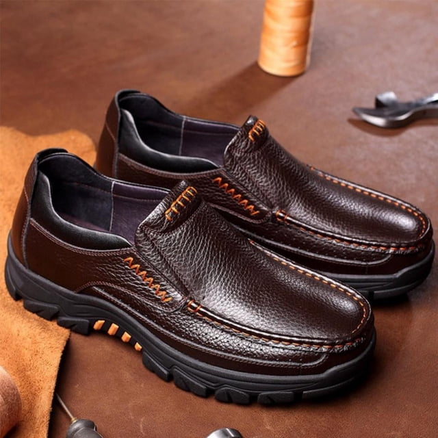 Chaussures en Cuir pour Homme d'Affaires Décontractées Respirantes Chaussures Simples