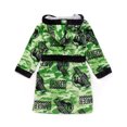 thumbnail image 2 of Jurassic World Boys Green Camo Logo Print Bathrobe (7-8 Years), 2 of 7