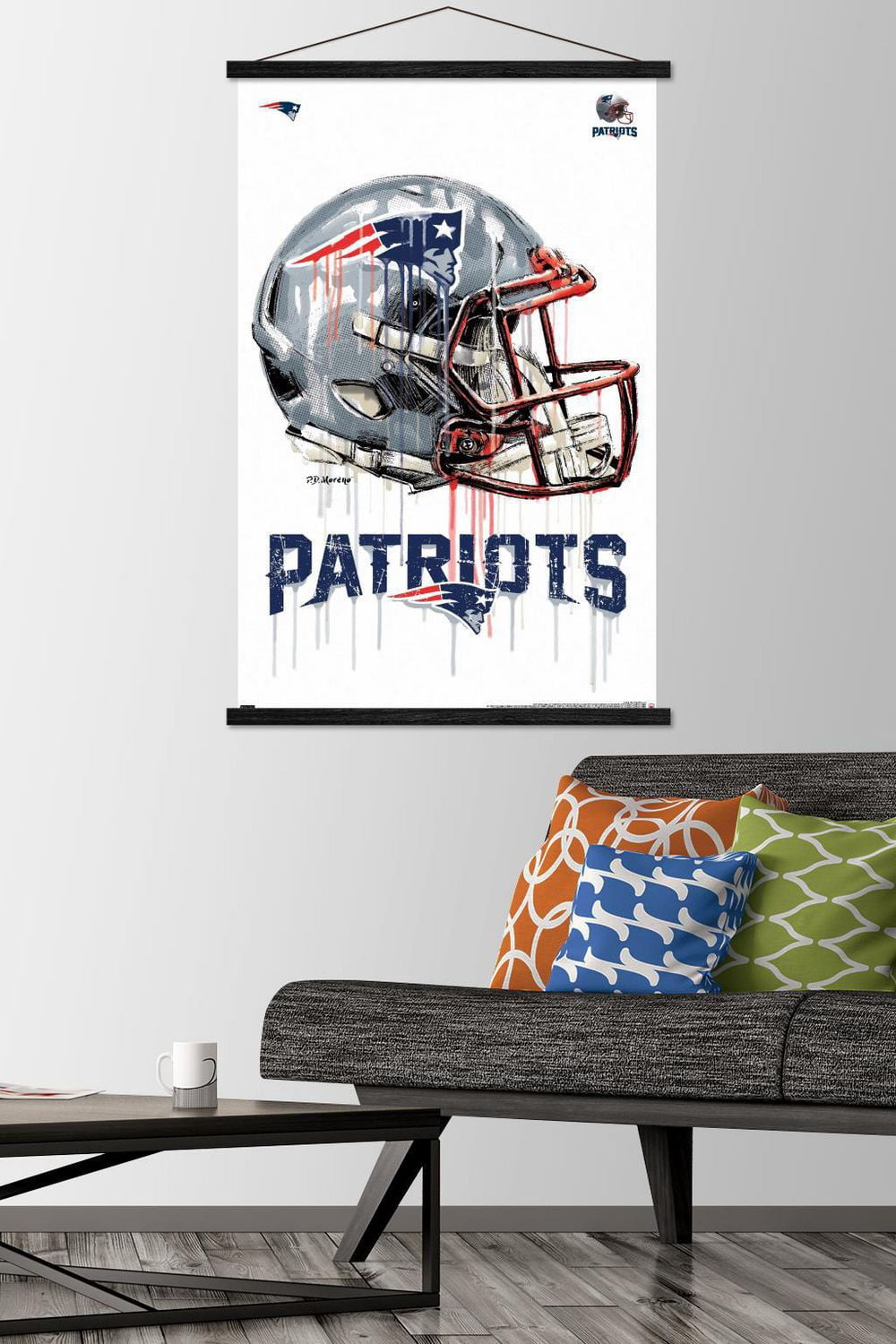 NFL New England Patriots - Drip Helmet 20 Wall Poster