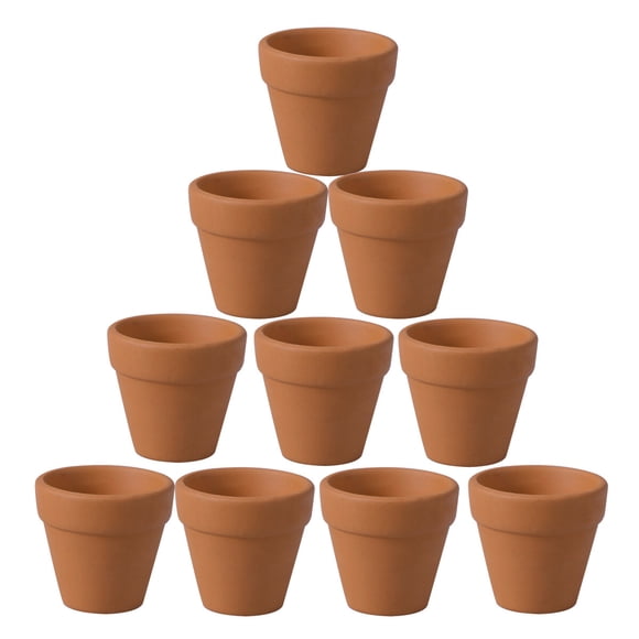 Shisuyan 10Pcs 3.5x3.5cm Small Mini Terracotta Pot Clay Ceramic Pottery Planter Cactus Flower Pots Succulent Nursery Pots Great for Plants Crafts Wedding Favor