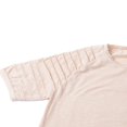 thumbnail image 3 of Men Solid Slub Cotton Pleated Short Sleeve Slim Fit T Shirt, 3 of 5
