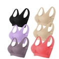 thumbnail image 1 of Timegard 6pc Sports Bras for Women Plus Size High Support Wireless Breathable Mesh Workout Running Bras, 1 of 2