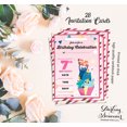 thumbnail image 5 of Darling Souvenir Pink Birthday Invitation Card Printable Fill or Write In Blank Invites Party Supplies Pack Of 28 5 x 7 Inches, 5 of 5