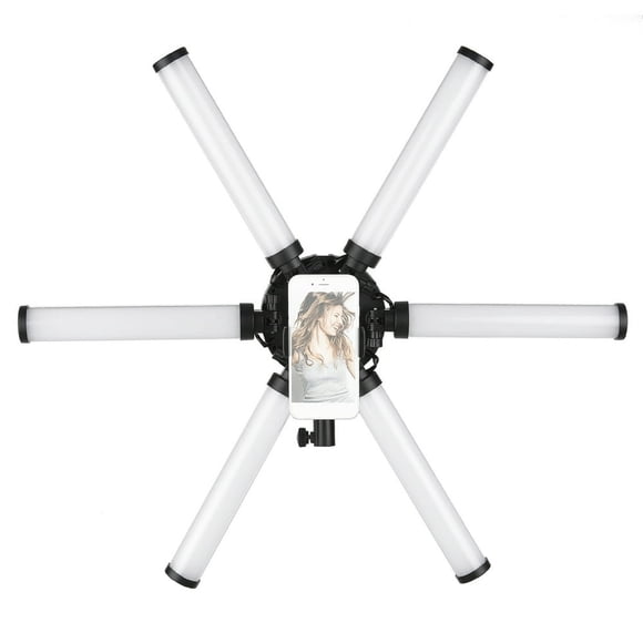 MesaSe 26 Inch 54W Foldable 6 Tubes Stick Beauty Light 3200K-5600K Bi-color LED Fill Light CRI 90+ with Flexible Phone Holder