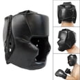 thumbnail image 3 of Head Guard Boxing Sparring Head Protector Mma Head Face Kickboxing Muay 58 to 66CM Black, 3 of 9
