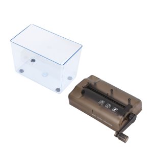 Mini Déchiqueteuse manuelle portable, avec 1L Fenêtre plastique transparente pour documents