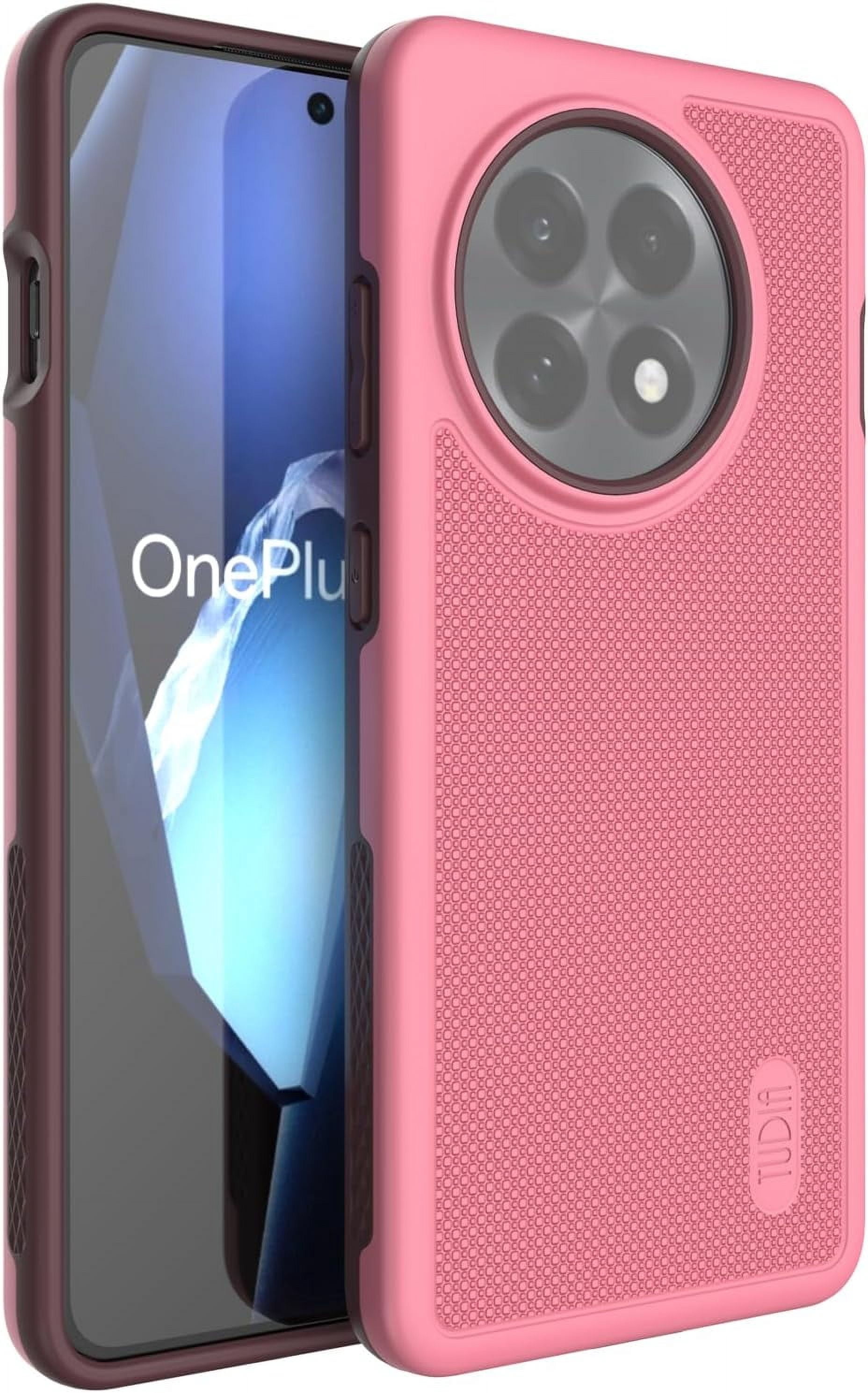 TUDIA MergeGrip OnePlus 13R Case 5G 2025 Dual Layer Heavy Duty Phone Cases - Smokey Pink