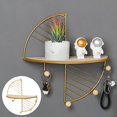 thumbnail image 3 of Abbracc Toolsnest Retro Wall Shelves Storage Unit Wood Industrial Metal Wire Rack Golden, 3 of 5